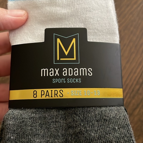 New Max Adams Sport Socks (8 pairs) Size 10-13 - Picture 2 of 6